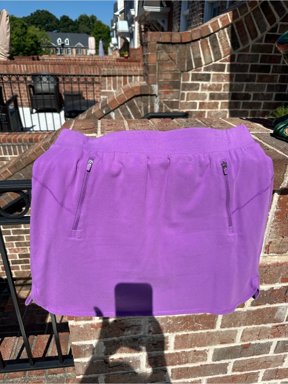 Talbots, Purple Activewear Skort with Zip Pockets M